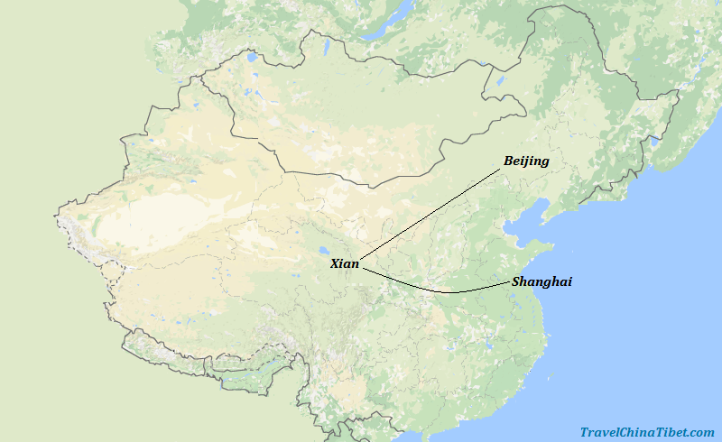 8 Days Best China Food & Culture Tour Map